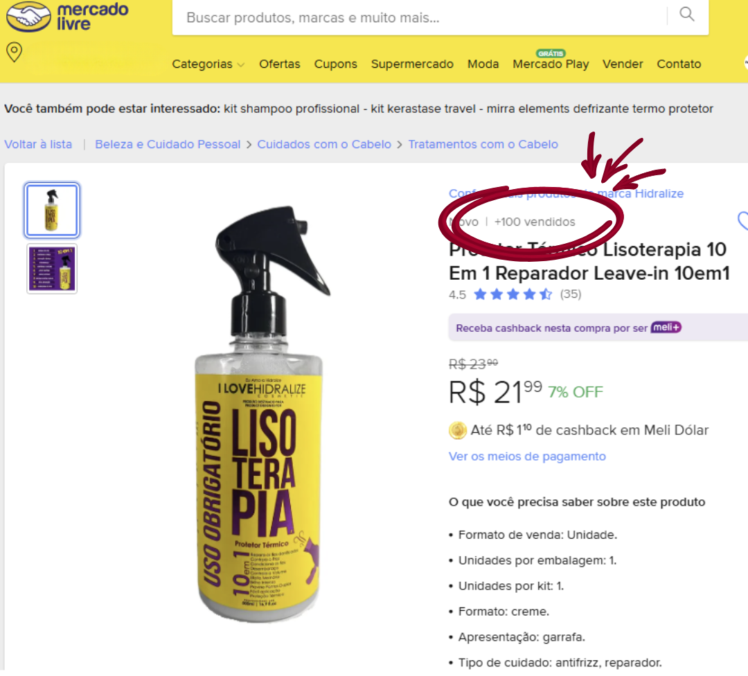 SHOPEE ; LISOTERAPIA ; MERCADO LIVRE ; DROPSHIPPING