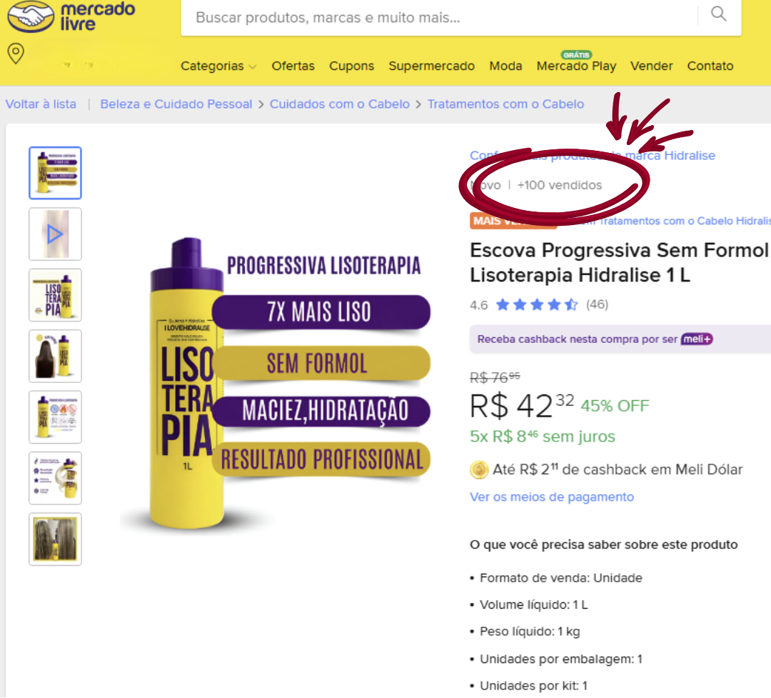 SHOPEE ; LISOTERAPIA ; MERCADO LIVRE ; DROPSHIPPING