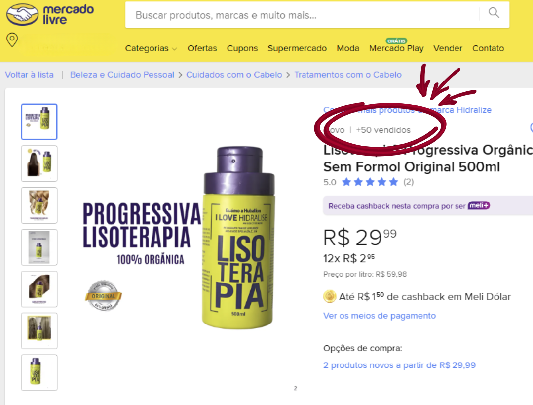 SHOPEE ; LISOTERAPIA ; MERCADO LIVRE ; DROPSHIPPING