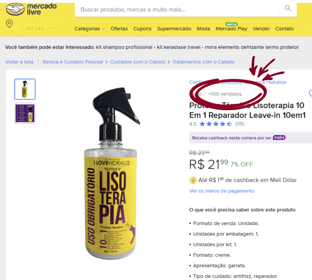 SHOPEE ; LISOTERAPIA ; MERCADO LIVRE ; DROPSHIPPING
